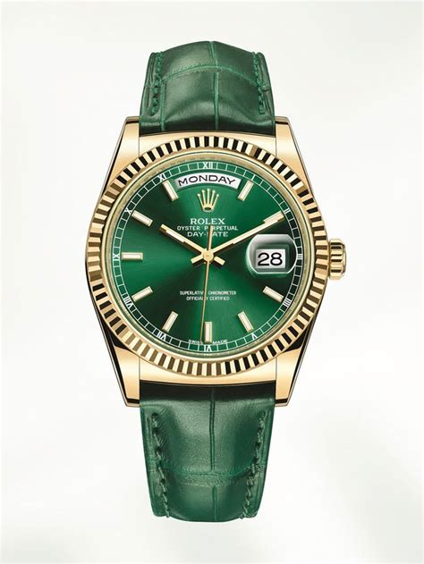 rolex oro coccodrillo verde|rolex oyster oro.